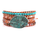 Ocean Stone Wrap Bracelet Boho Jewelry Multi-layer Bracelet