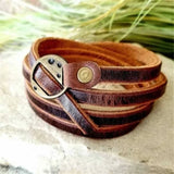5x Leather Wrap Bracelet Handcrafted Gift Him/Her Bulk Order Boho Stack