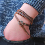 5x Leather Wrap Bracelet Handcrafted Gift Him/Her Bulk Order Boho Stack