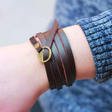 5x Leather Wrap Bracelet Handcrafted Gift Him/Her Bulk Order Boho Stack