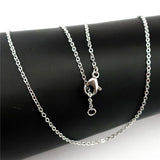 5x 2mm Stainless Steel Chains Necklace Rainbow/Silver Link Chain