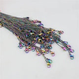 5x 2mm Stainless Steel Chains Necklace Rainbow/Silver Link Chain
