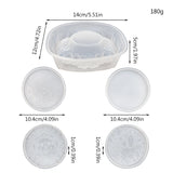 5pc Coaster Resin Molds Set Silicone Storage Box Round Shape