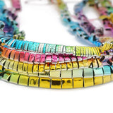 Rainbow Gradient Hematite Spacer Beads for Jewelry Making DIY