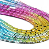 Rainbow Gradient Hematite Spacer Beads for Jewelry Making DIY