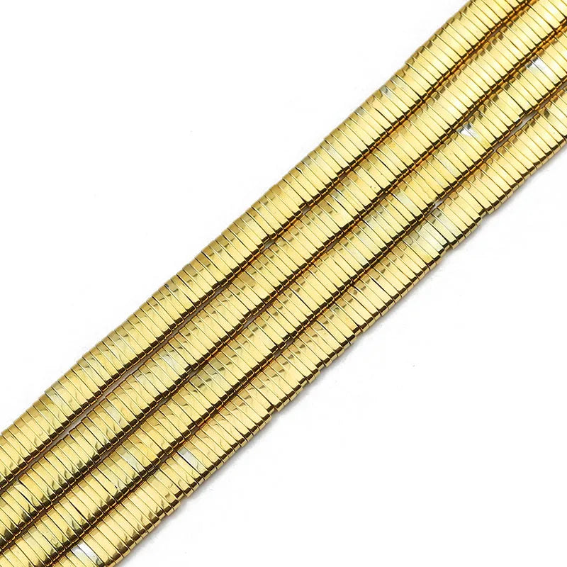 Natural Stone Rectangle Hematite Spacer Beads for DIY Bracelets