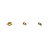 Real Plated Two Hole Rectangle Hematite Natural Stone Spacer Beads