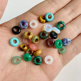 5x10mm Big Hole Natural Stone Beads Crystal Agates Jaspe Rondelle