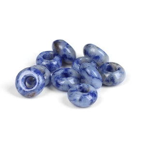 5x10mm Big Hole Natural Stone Beads Crystal Agates Jaspe Rondelle
