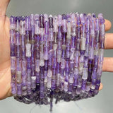 5x12mm Natural Amethysts Crystal Stone Smooth Bamboo Shape Loose Beads