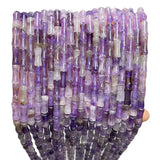 5x12mm Natural Amethysts Crystal Stone Smooth Bamboo Shape Loose Beads