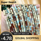 5x12mm Ruby Head Green Pink Opal Beads Strand