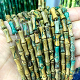 5x12mm Ruby Head Green Pink Opal Beads Strand