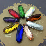 Classical Long Oval Glass Stone Crystal Pointback 5x15mm 7x21mm