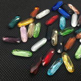 Classical Long Oval Glass Stone Crystal Pointback 5x15mm 7x21mm