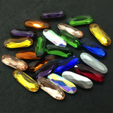 Classical Long Oval Glass Stone Crystal Pointback 5x15mm 7x21mm