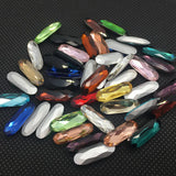 Classical Long Oval Glass Stone Crystal Pointback 5x15mm 7x21mm