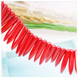 5x25mm Red Steel Needle Turkey Turquoises Loose Beads for DIY Pendant Necklace