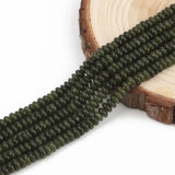 Dark Green Peridot Stone Beads 15" Strand