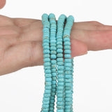 5x2mm Natural Howlite Turquoises Abacus Beads Loose Flat Coin Spacer Beads