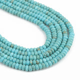 5x2mm Natural Howlite Turquoises Abacus Beads Loose Flat Coin Spacer Beads