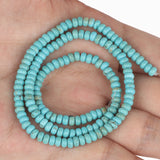 5x2mm Natural Howlite Turquoises Abacus Beads Loose Flat Coin Spacer Beads