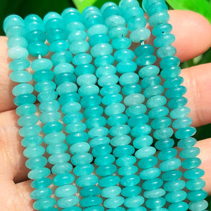 5x2mm Chalcedony Rondelle Stone Spacer Beads 15''