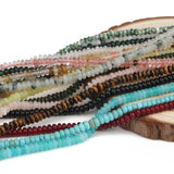 5x2mm Natural Stone Rondelle Bead Quartz Turquoise Agate Flat Disc Abacus
