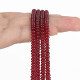 5x2mm Red Garnet Abacus Beads 15''