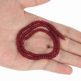 5x2mm Red Garnet Abacus Beads 15''