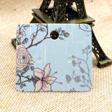 100pcs Colorful Flower & Green Branches Earrings Display Cards 5x4.5cm