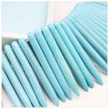 5x49mm Steel Needle Turkey Turquoises Loose Beads for DIY Pendant Necklace