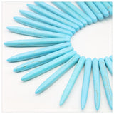 5x49mm Steel Needle Turkey Turquoises Loose Beads for DIY Pendant Necklace