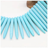 5x49mm Steel Needle Turkey Turquoises Loose Beads for DIY Pendant Necklace
