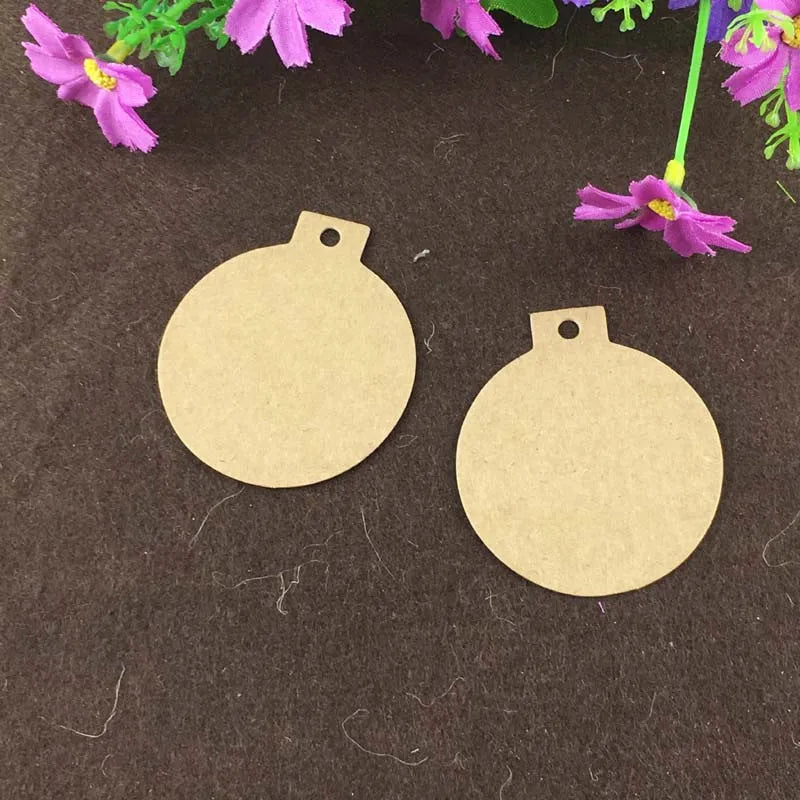 100Pcs Bomb Shape Hang Tags DIY Cardboard + Hemp Strings