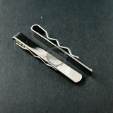 5x50mm Silver Tie Bar Clip Bezel Tray DIY Supplies