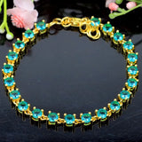 Gorgeous Aquamarine Silver Bracelet for Women, 7-9.0inch