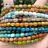 5x5x7mm Sea Sediment Jaspers Turquoise Beads for Jewelry Making