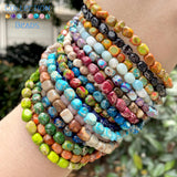 5x5x7mm Sea Sediment Jaspers Turquoise Beads for Jewelry Making