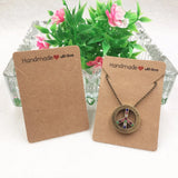 100pcs Necklace Card with Love Packing - 5x7.5cm Paper Card