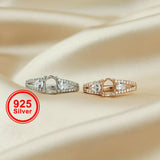 5x7MM Oval Bezel Rose Plated 925 Silver DIY Ring Setting Blank
