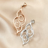 5x7MM Oval Prong Bezel Pendant Settings Mother Child Two Stones