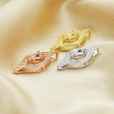 5x7MM Oval Prong Pendant Settings 925 Sterling Silver Rose Plated Charm