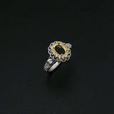 5x7MM Oval Prong Ring Settings Blank Adjustable Lace Style 925 Sterling Silver