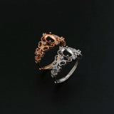 Vintage Style Oval Prong Ring Settings Blank Adjustable 925