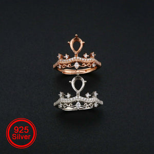 Vintage Style 5x7MM Pear Prong Ring Setting in 925 Sterling Silver