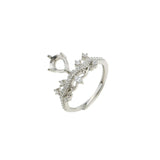Vintage Style 5x7MM Pear Prong Ring Setting in 925 Sterling Silver