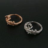 Vintage Style 5x7MM Pear Prong Ring Setting in 925 Sterling Silver