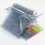 100pcs Grey Organza Bags Jewelry Storage Wedding Gift Small Drawstring Pouches