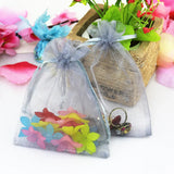 100pcs Grey Organza Bags Jewelry Storage Wedding Gift Small Drawstring Pouches
